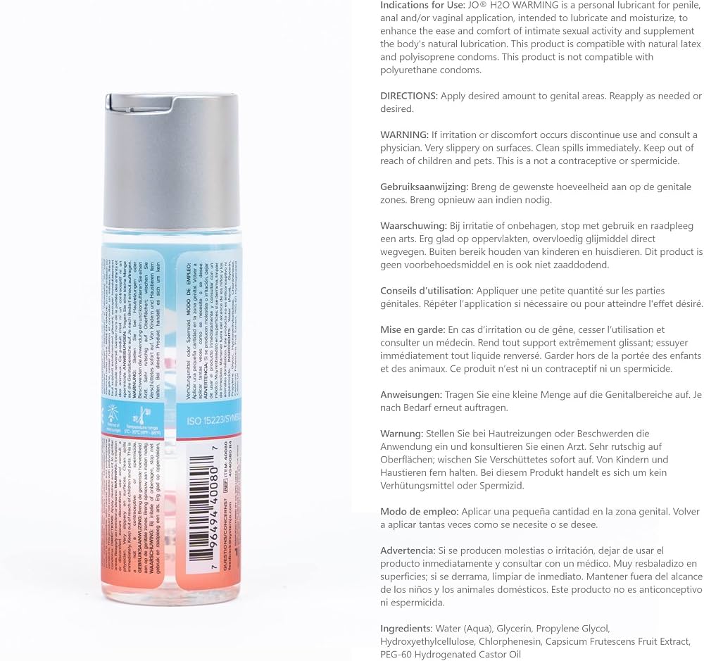 Lubricante JO H2O Warming Lubricant - 60 ml - Image 4