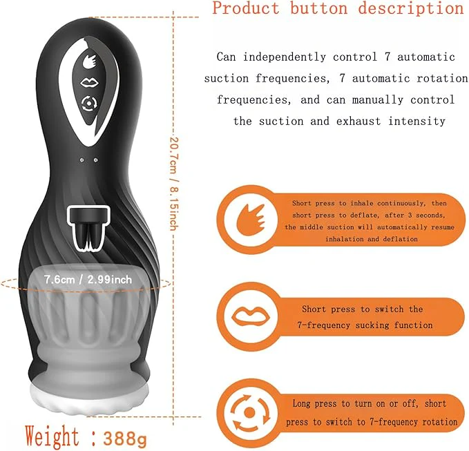 Masturbador Dragon Spin Suction & Vibrator - Image 4