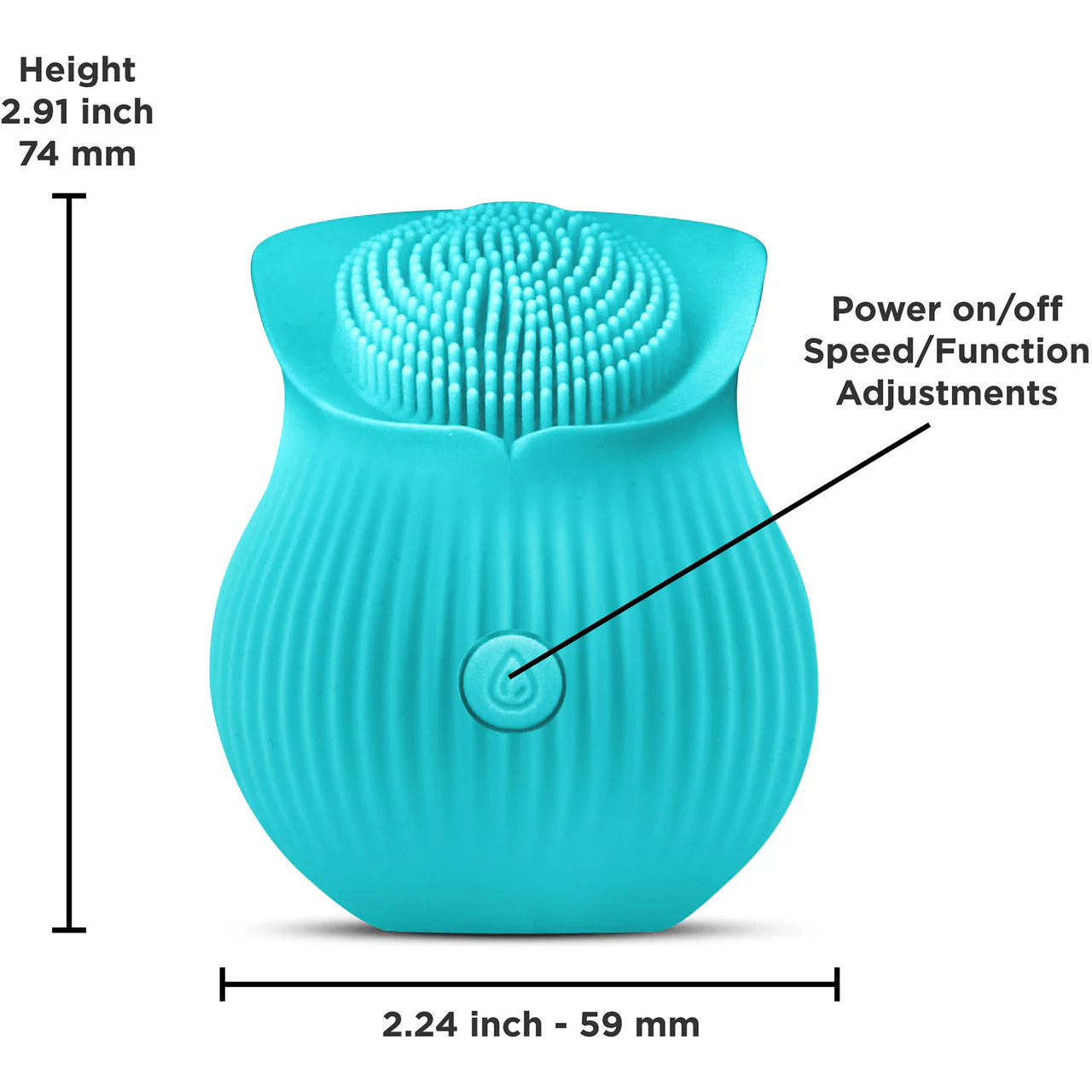 Vibrador de Clítoris Inya The Bloom - Teal - Image 3