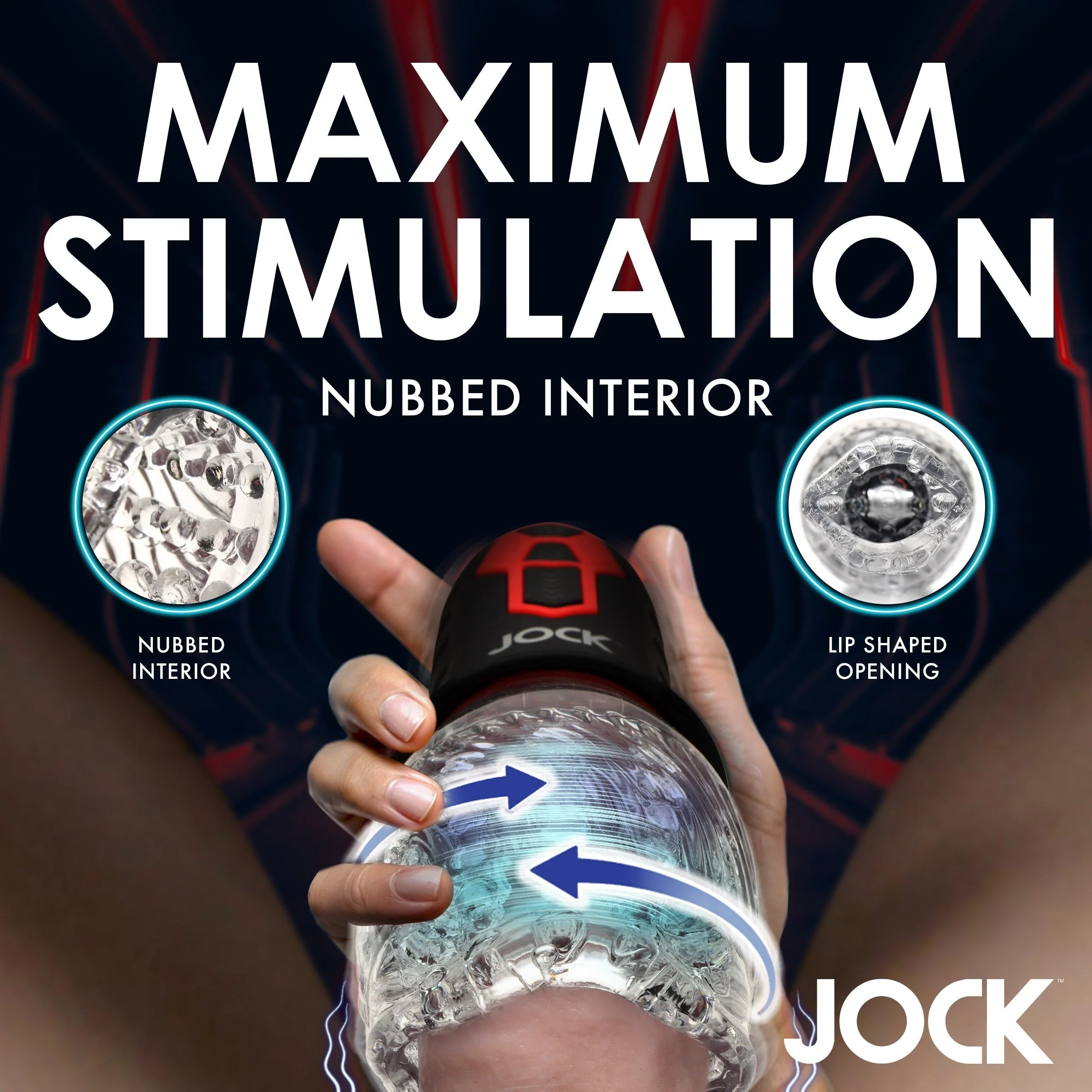 Masturbador Jock Spinning and Vibrating Masturbator - Image 4