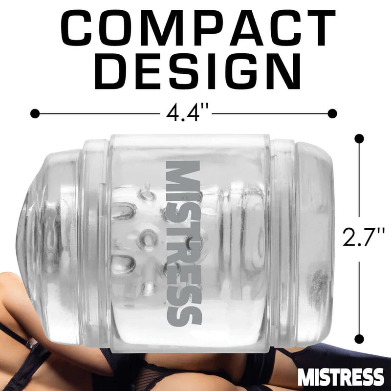 Masturbador Mistress Double Shot Mouth & Pussy Stroker – Clear - Image 2