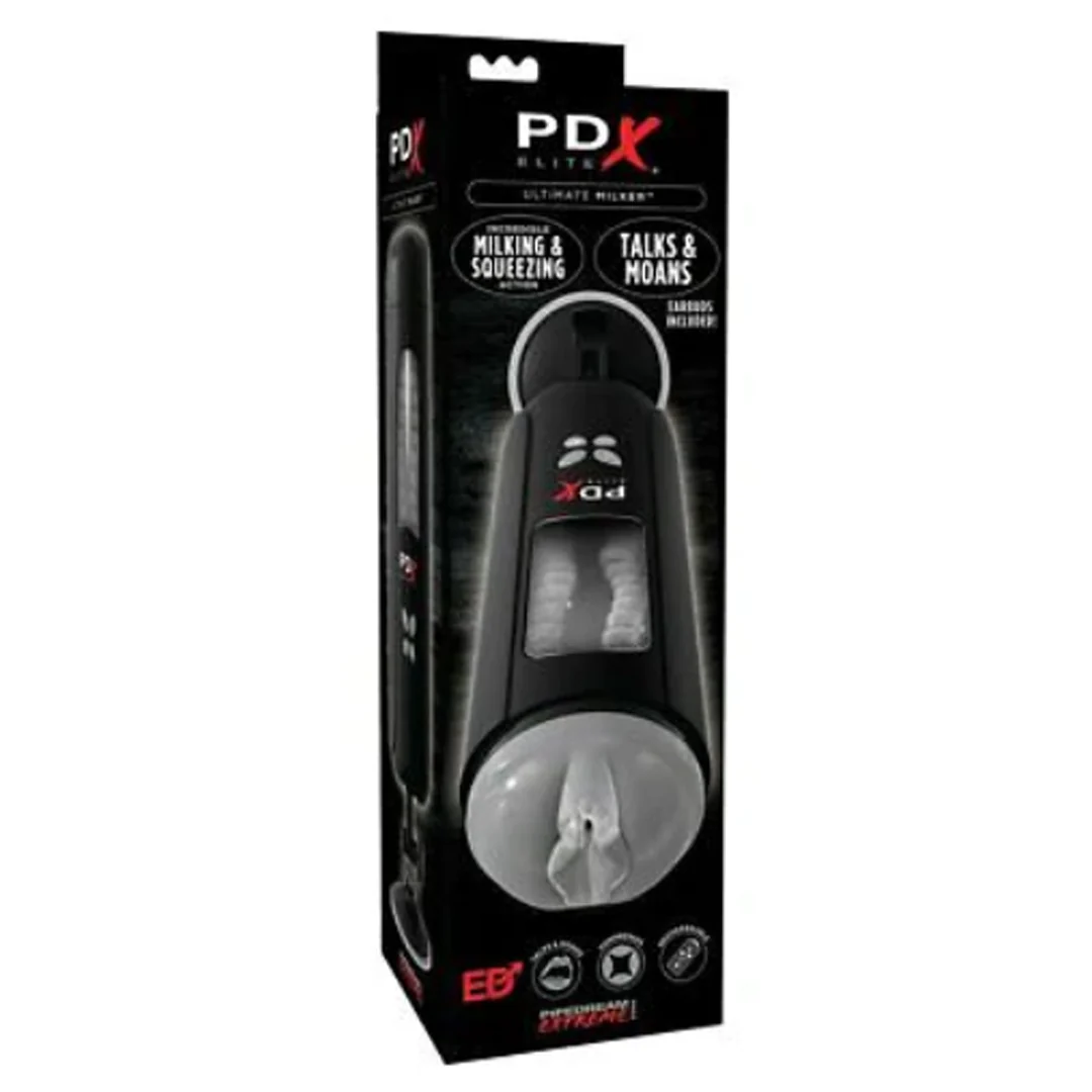 Masturbador PDX Elite Ultimate Milker – Clear/Black