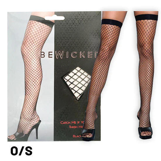 Medias Bewicked Catch Me If You Can Thigh Highs-Black O/S