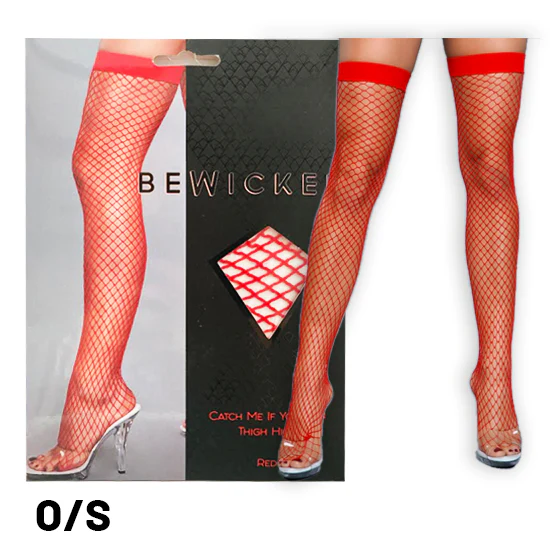 Medias Bewicked Catch Me If You Can Thigh Highs-Red O/S