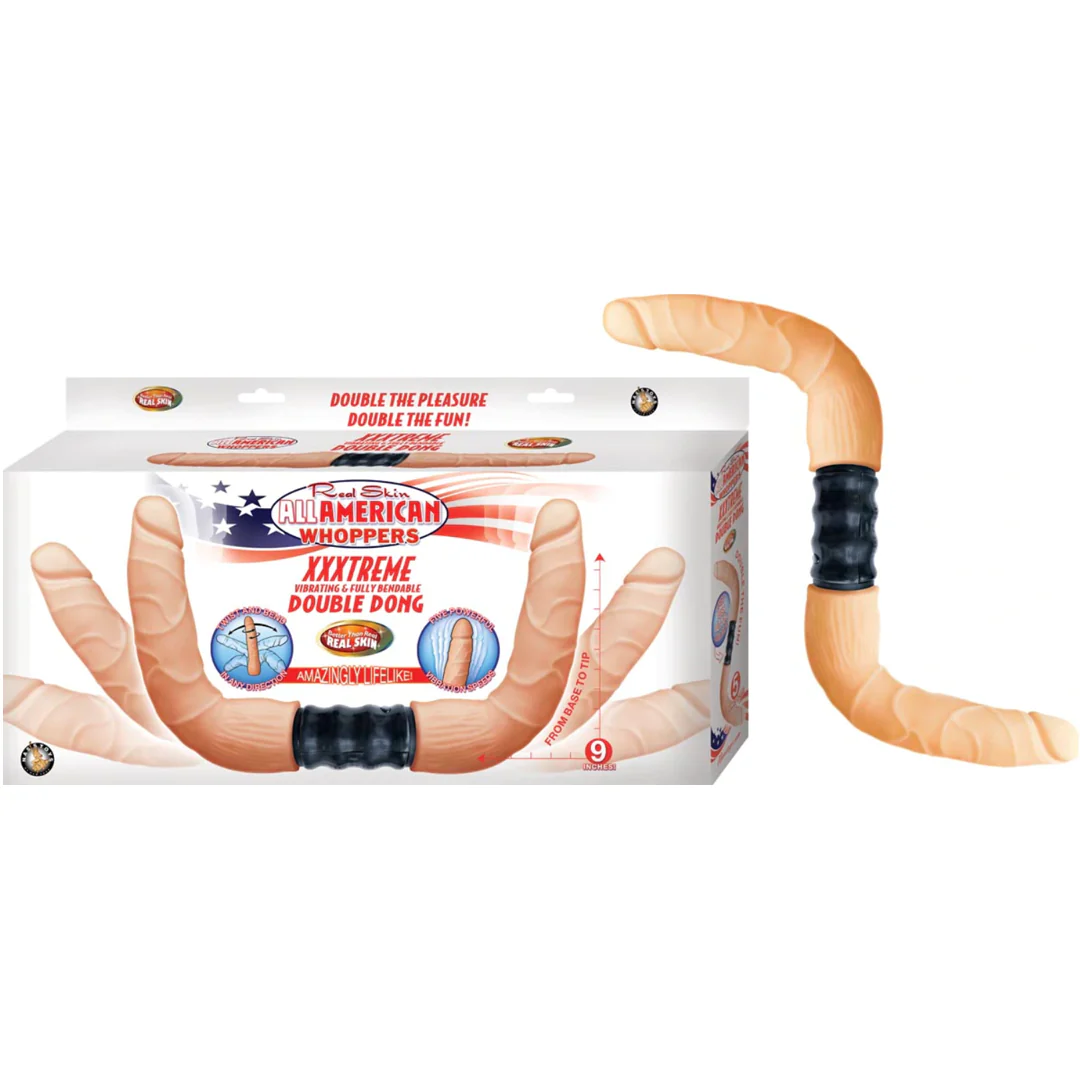 Dildo Doble All American Whoppers Xxxtreme Vibrating & Fully Bendable Double Dong