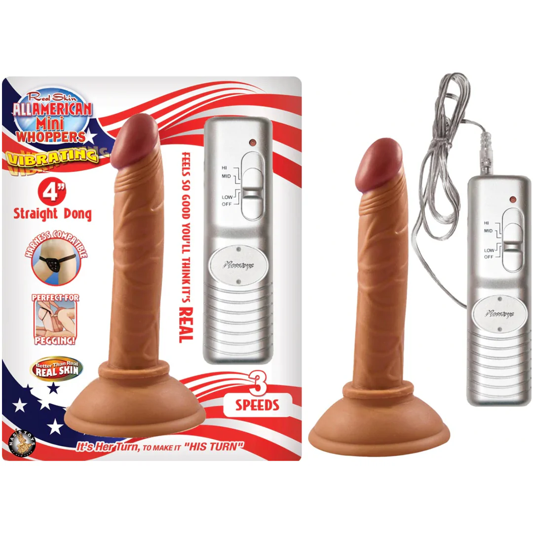 Dildo Latin American Mini Whoppers Vibrating 4'' Straight Dong