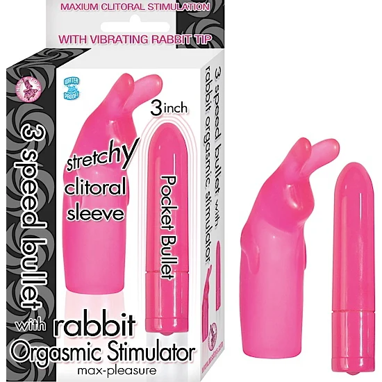 Vibrador Bala 3 Speed Bullet With Rabbit Orgasmic Stimulator Pink