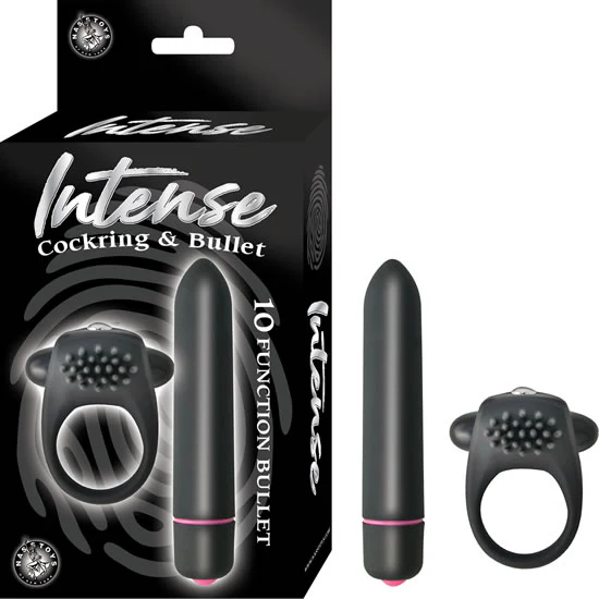 Set Vibrador Intense Cockring & Bullet Black
