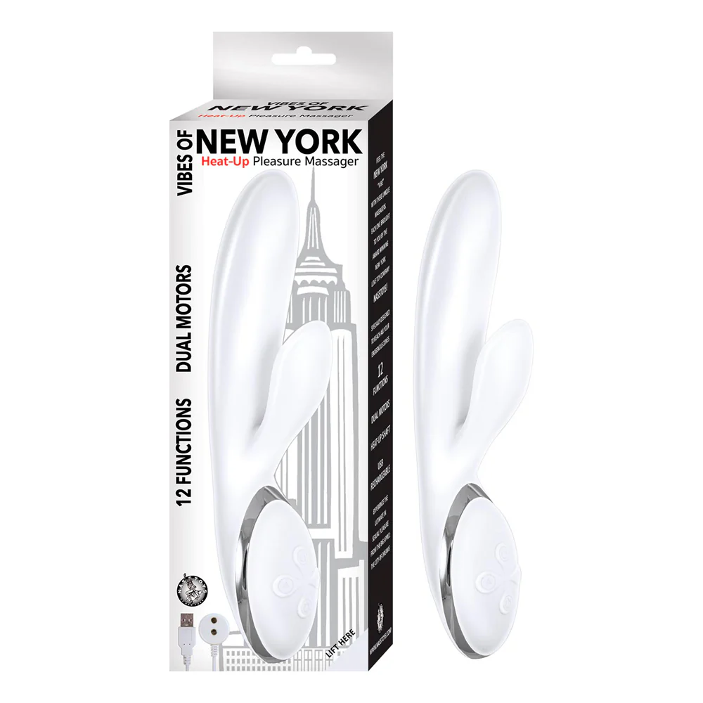 Vibes Of New York Heat-Up Pleasure Massager-White