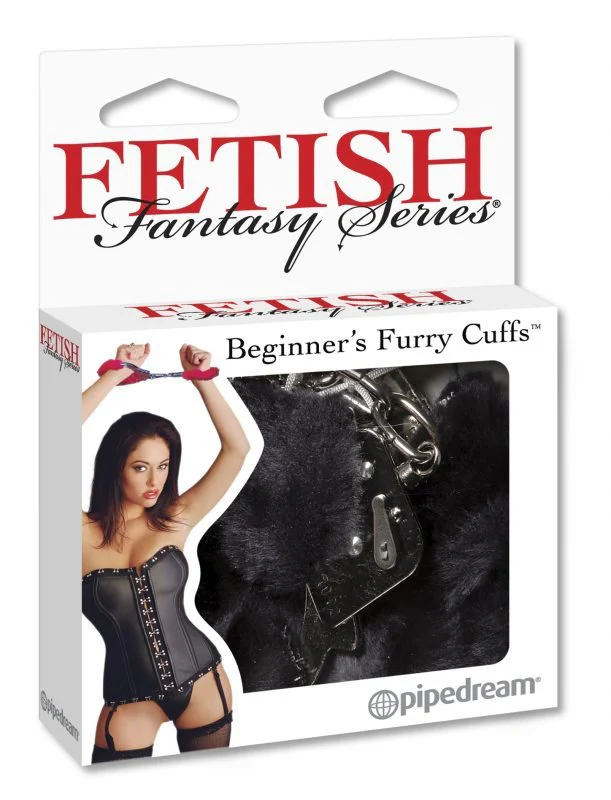Esposas Beginner's Furry Cuffs Black - Fetish Fantasy Series