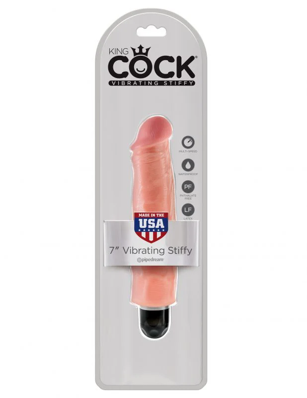 Dildo King Cock 7" Vibrating Stiffy Flesh