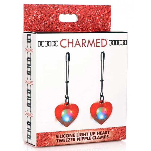 Pinzas Pezones Light Up Red Heart Nipple Clamps - Image 3