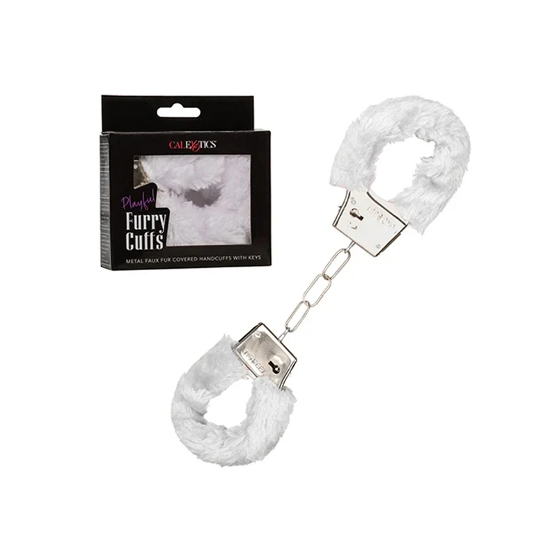 Esposas Playful Furry Cuffs-White