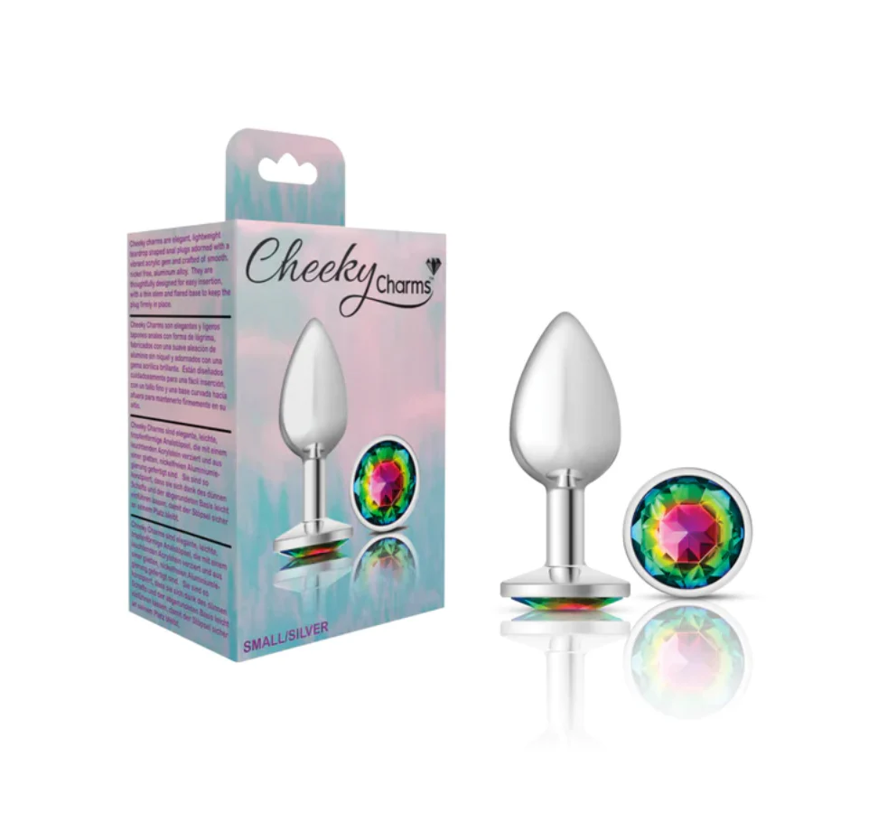 Plug Anal Cheeky Charms Small Silver Metal Butt Plug-Round