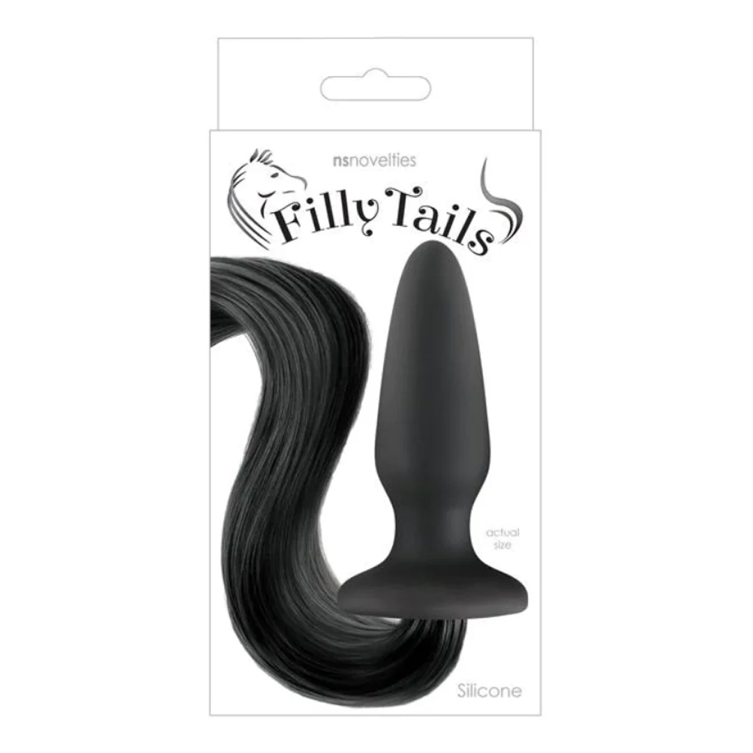 Plug Anal Filly Tails Negro de NS Novelties