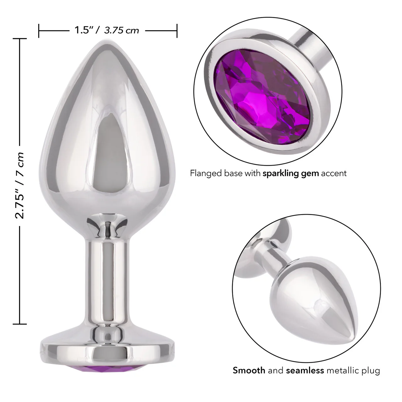 Plug Anal Jewel Amethyst Plug - Large - Image 3