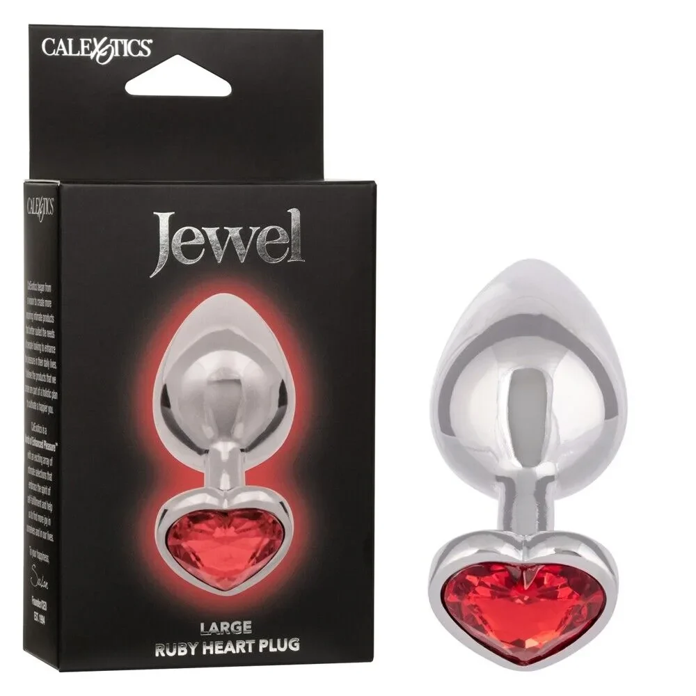 Plug Anal Jewel Ruby Heart Plug - Large