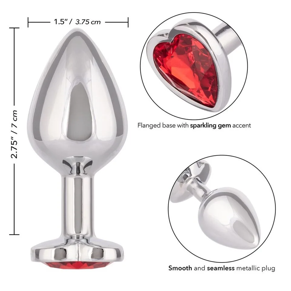 Plug Anal Jewel Ruby Heart Plug - Large - Image 2