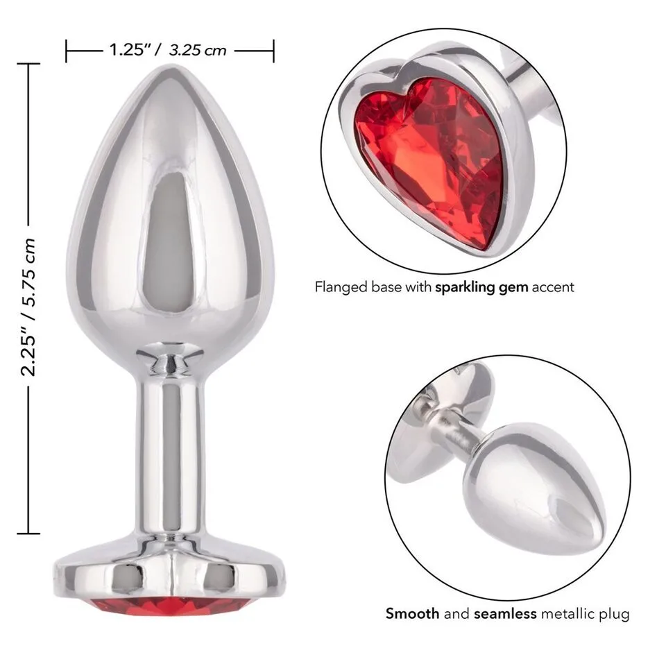 Plug Anal Jewel Ruby Heart Plug - Small - Image 2