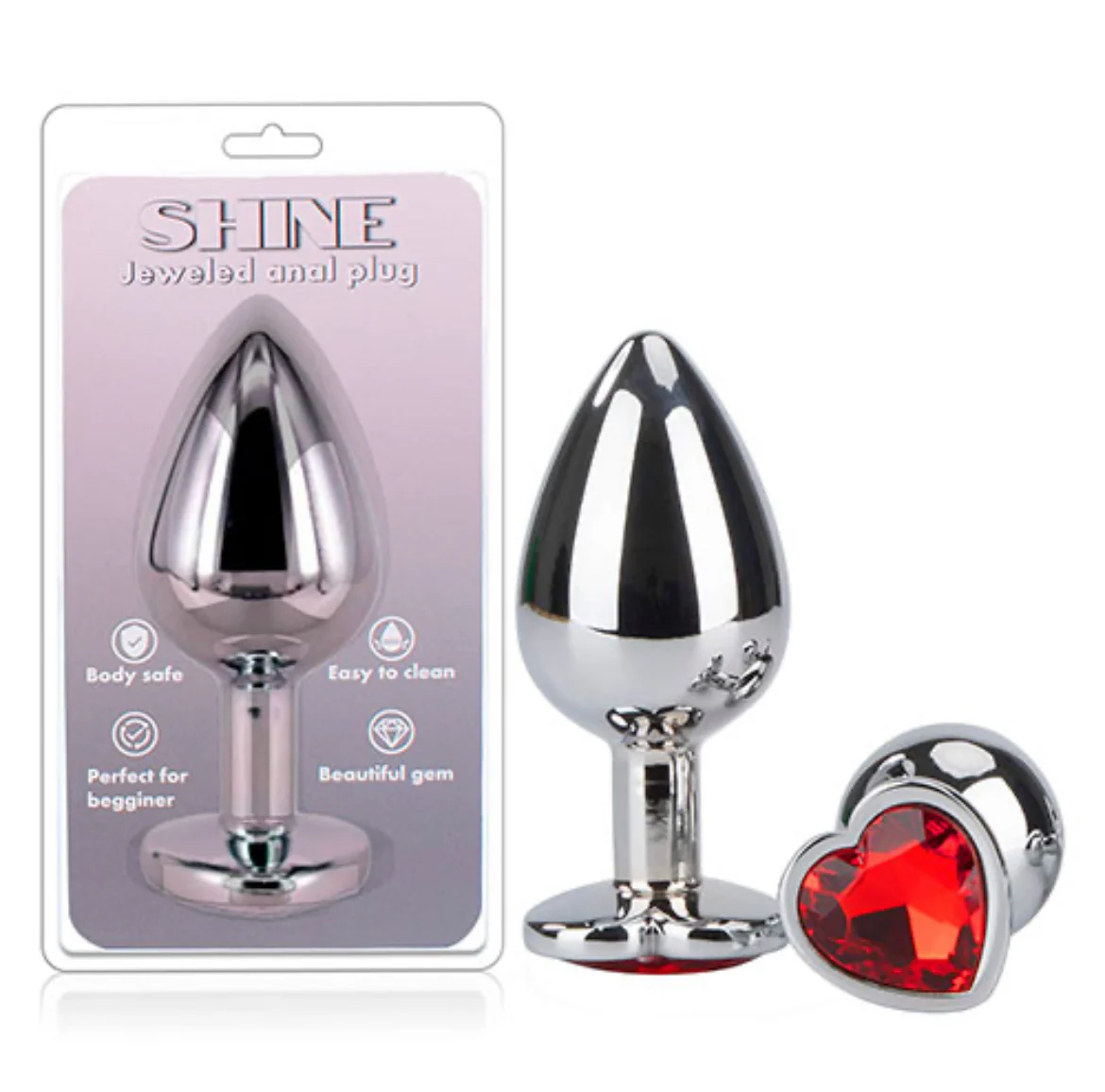 Plug Anal Shine Jeweled Anal Plug Heart