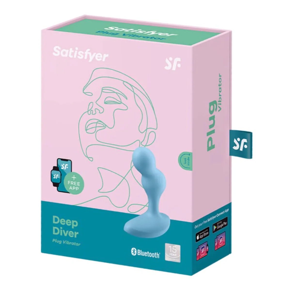 Plug Satisfyer Deep Diver-Light Blue - Image 3