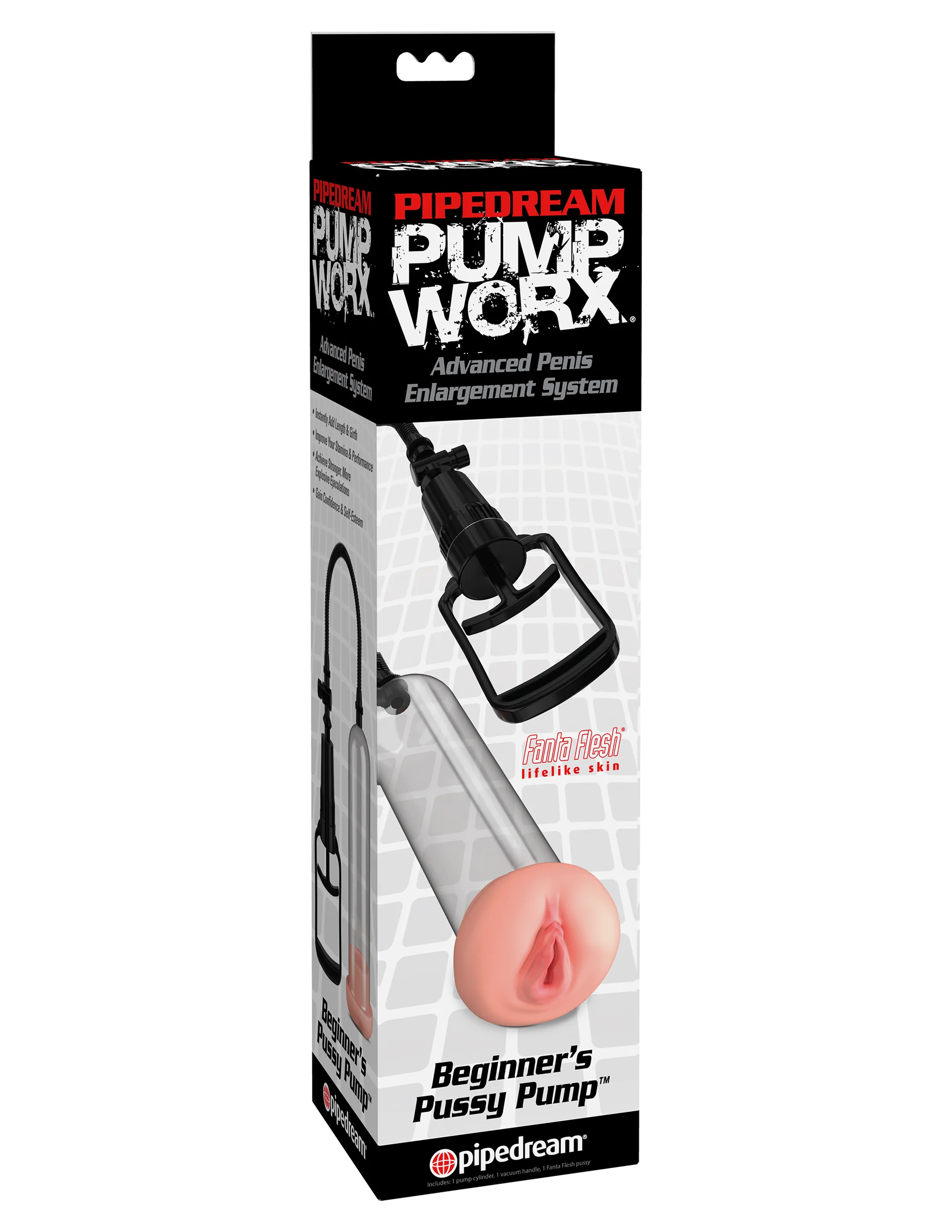 Masturbador Pump Worx Beginner's Pussy Pump - Clear/Light/Black
