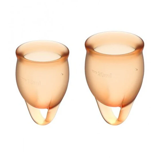 Satisfyer Feel Confident Menstrual Cup- Orange - Image 2