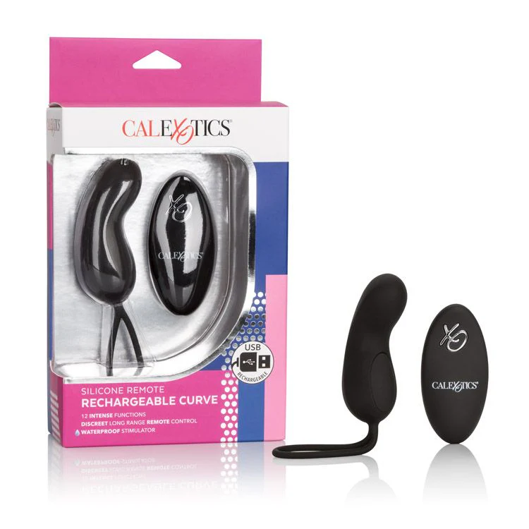 Vibrador Silicone Remote Rechargeable Curve Black