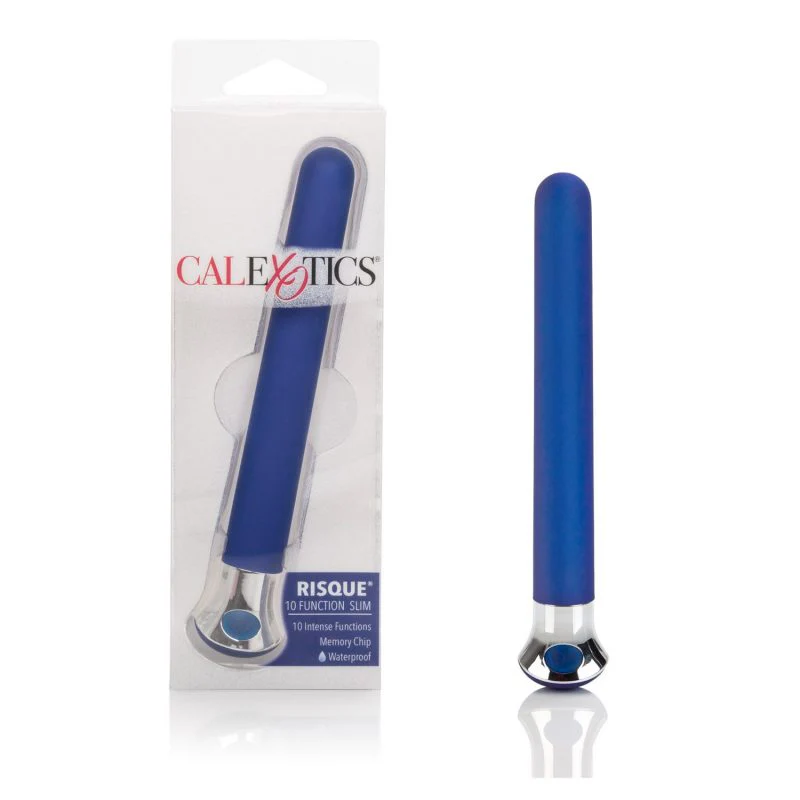 Vibrador 10 Function Risque Slim Blue