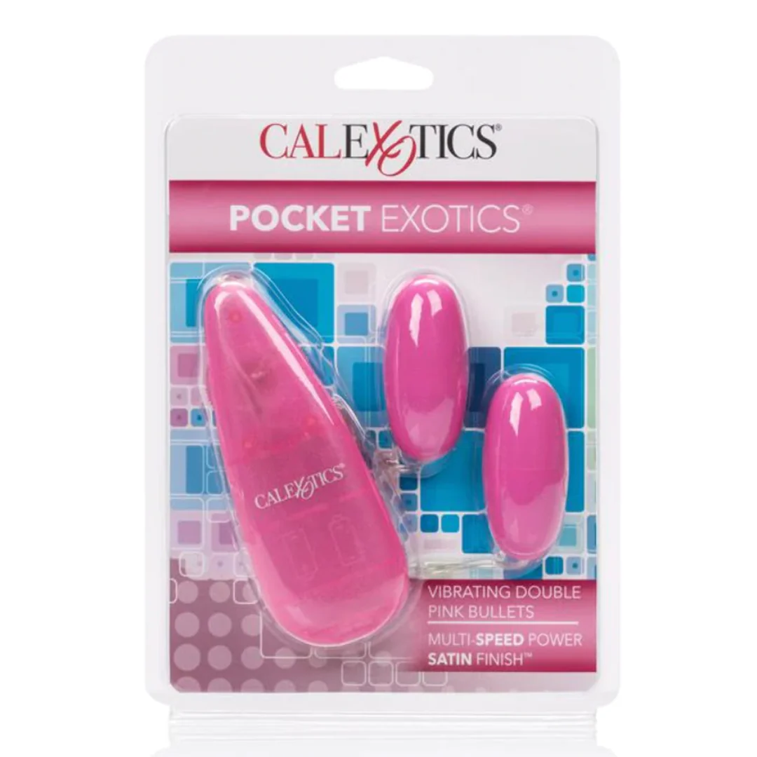 Vibrador Pocket Exotics Vibrating Double Pink Passion Bullets