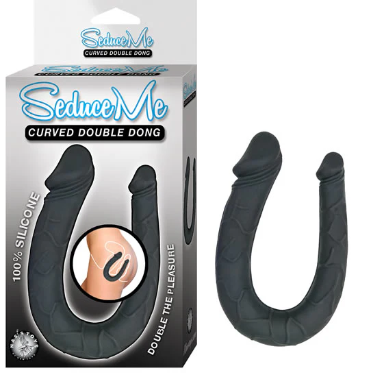 Dildo Seduce Me Curved Double Dong Black