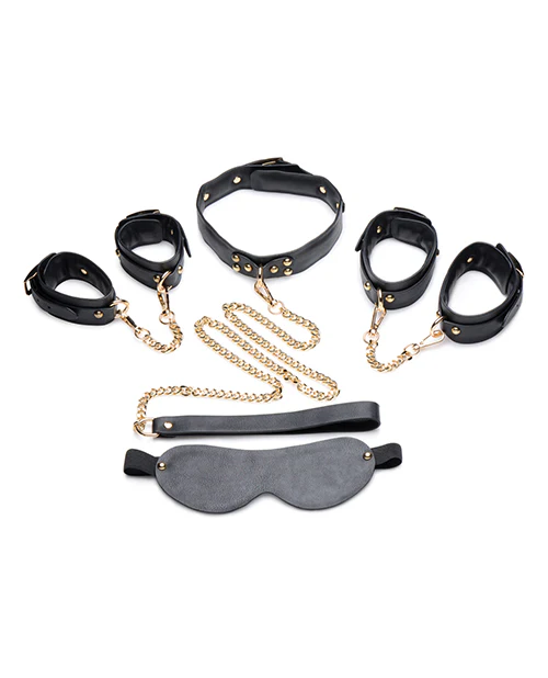 Set Master Series Gold Submission Bondage Kit - Black/Gold - Image 2