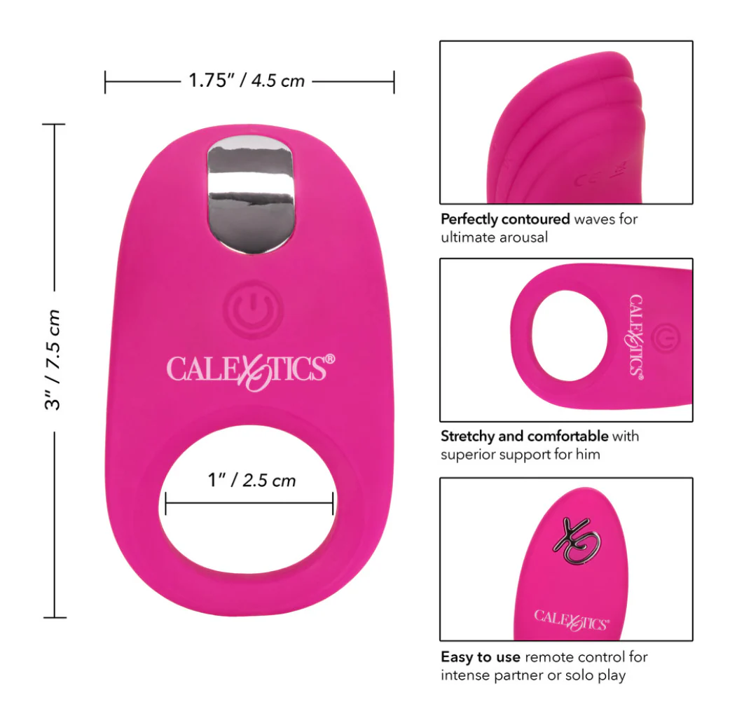 Anillo Silicone Remote Pleasure Ring Pink - Image 3