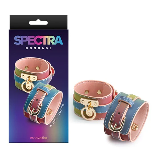 Esposas Spectra Bondage Wrist Cuffs - Rainbow