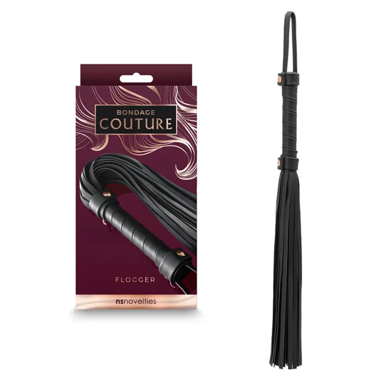 Azotador Bondage Couture Flogger Black