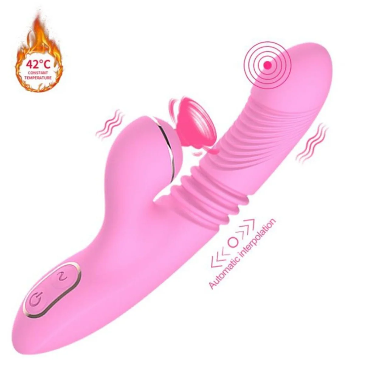 Vibrador con Succionador de Clítoris Cake Sex Massager - Image 3