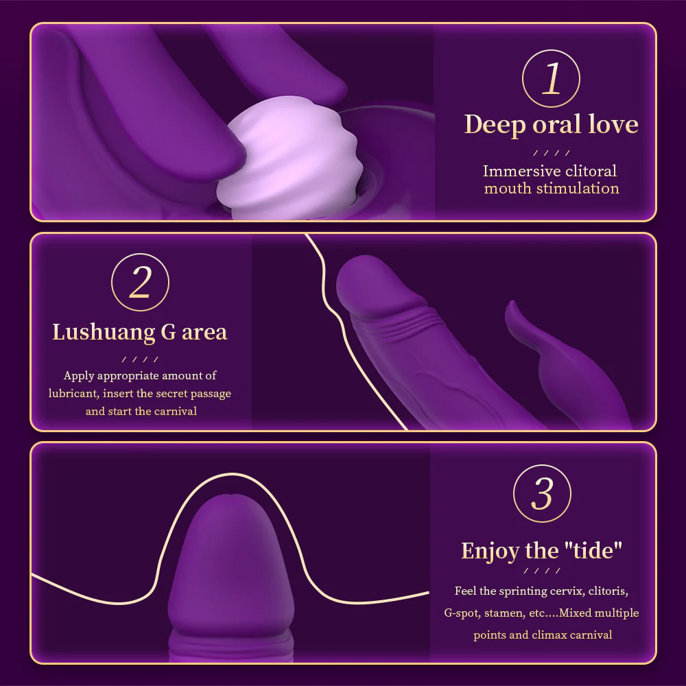 Vibrador Dildo Purple Rabbit - Image 3