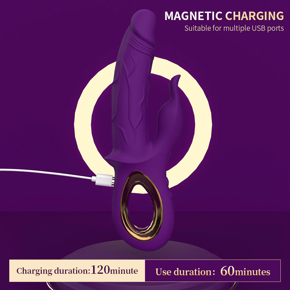 Vibrador Dildo Purple Rabbit - Image 4