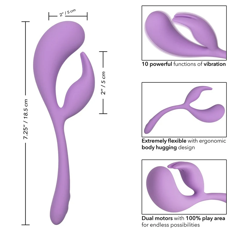 Vibrador Elle Liquid Silicone Dual Flicker - Image 2
