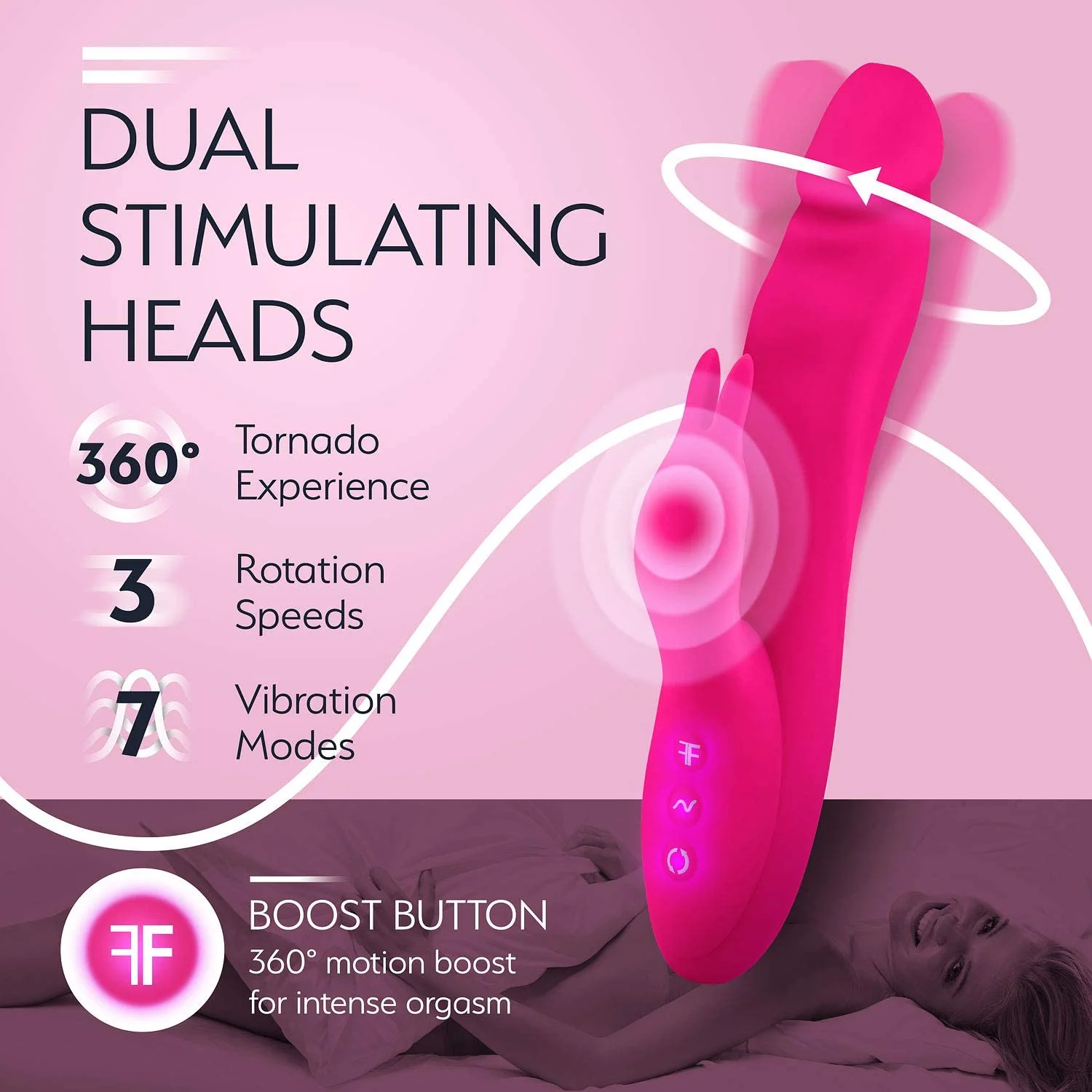 Vibrador Femme Fun Booster Rabbit - Pink - Image 8