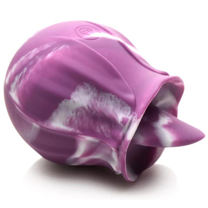 Vibrador Gossip Purple Twirl 10X Silicone Licking Rose - Image 2