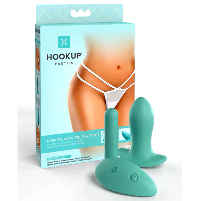 Vibrador Hookup Panties Remote Bow-Tie G-String - Image 6
