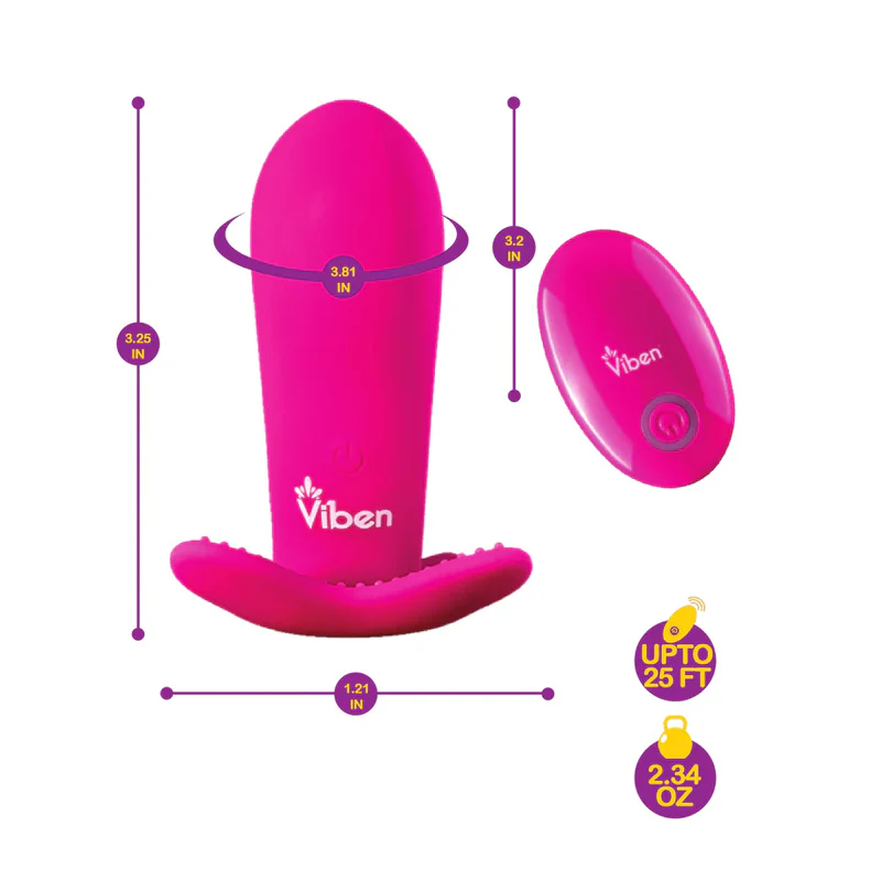 Vibrador Intrigue – Hot Pink – Remote Control 10-Function - Image 2