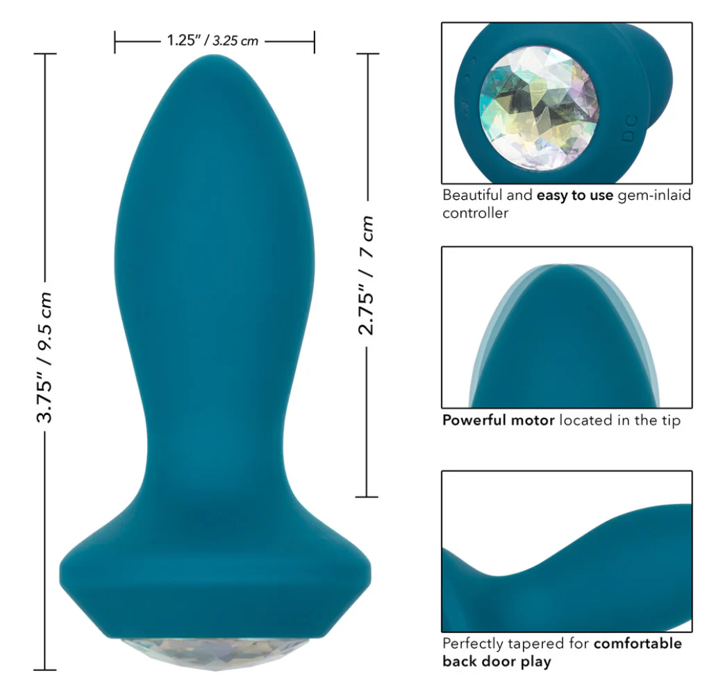 Vibrador Power Gem Petite Vibrating Crystal Probe - Blue - Image 2