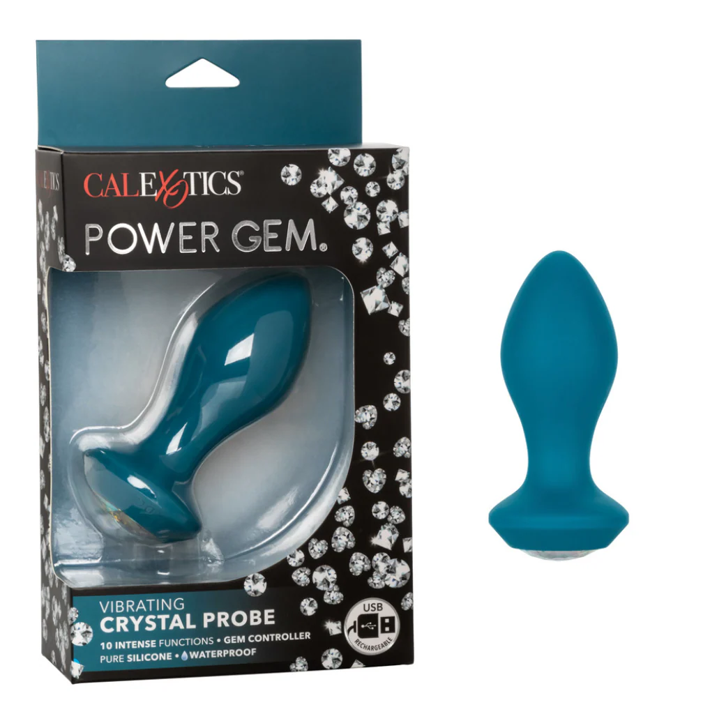 Vibrador Power Gem Vibrating Crystal Probe - Blue