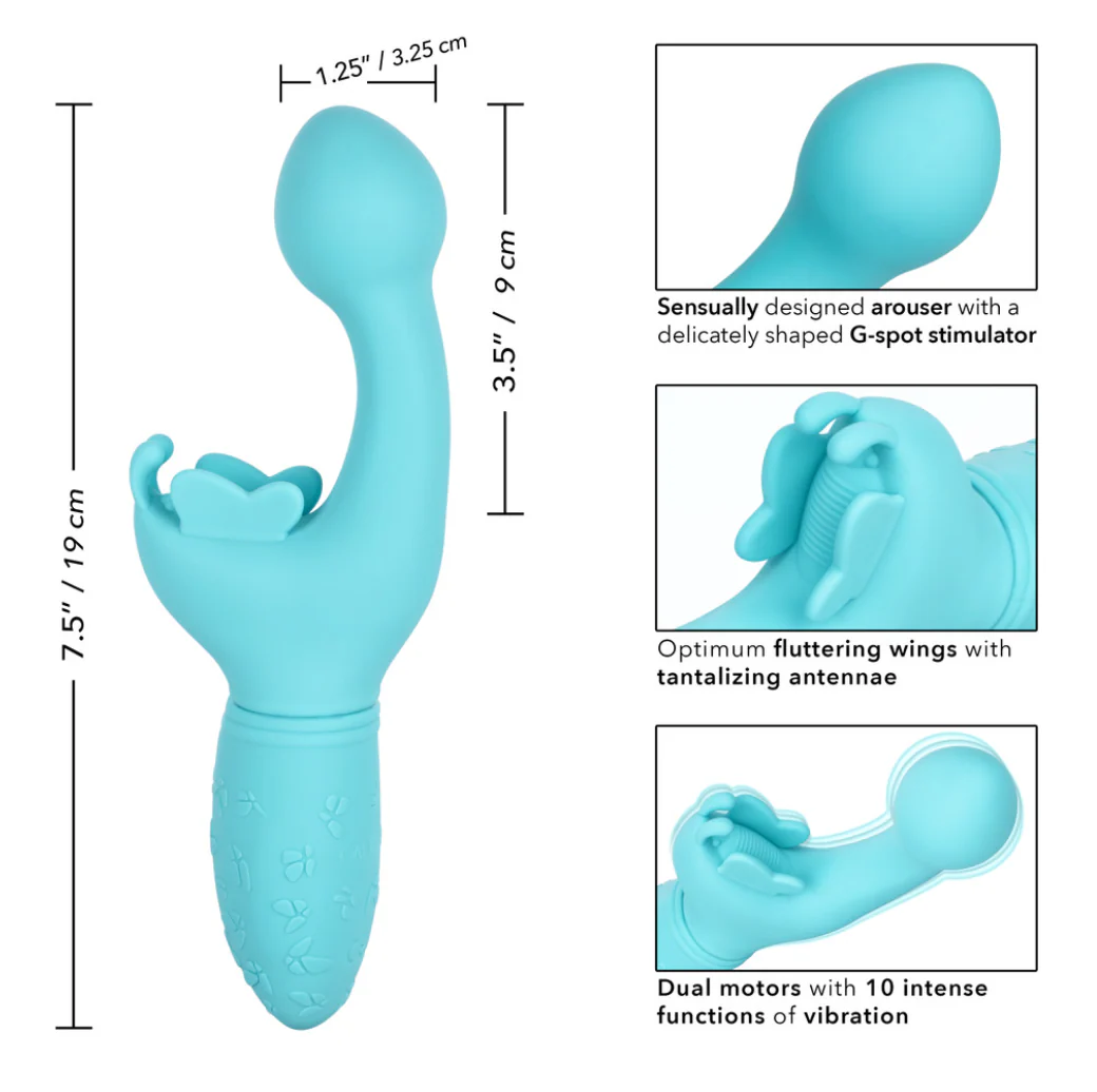 Vibrador Rechargeable Butterfly Kiss - Blue - Image 2