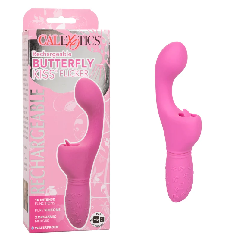 Vibrador Rechargeable Butterfly Kiss Flicker-Pink