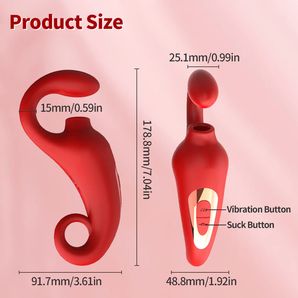 Vibrador Red Smurf Sucker - Image 4