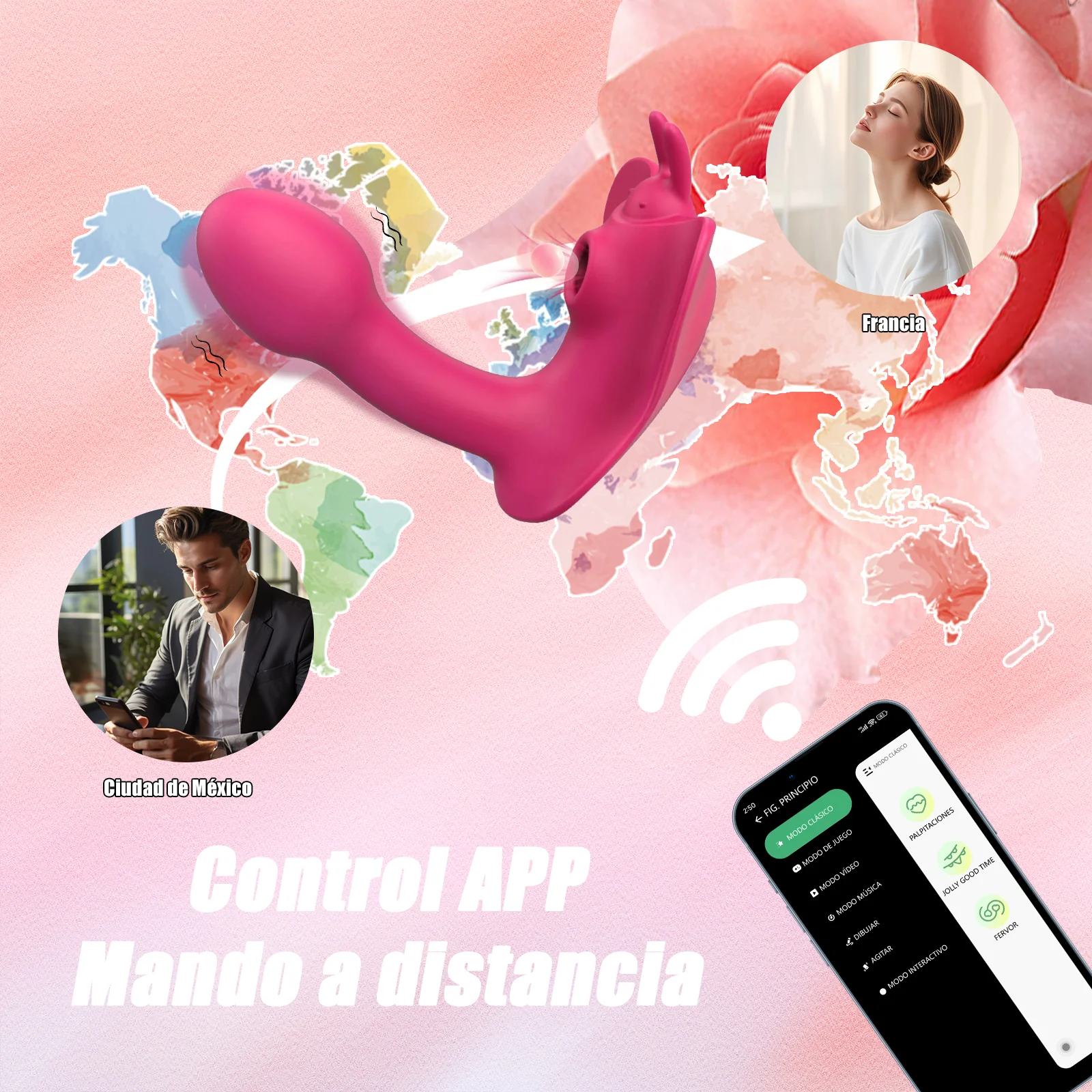 Vibrador Sucking Butterfly Plug App - Image 3