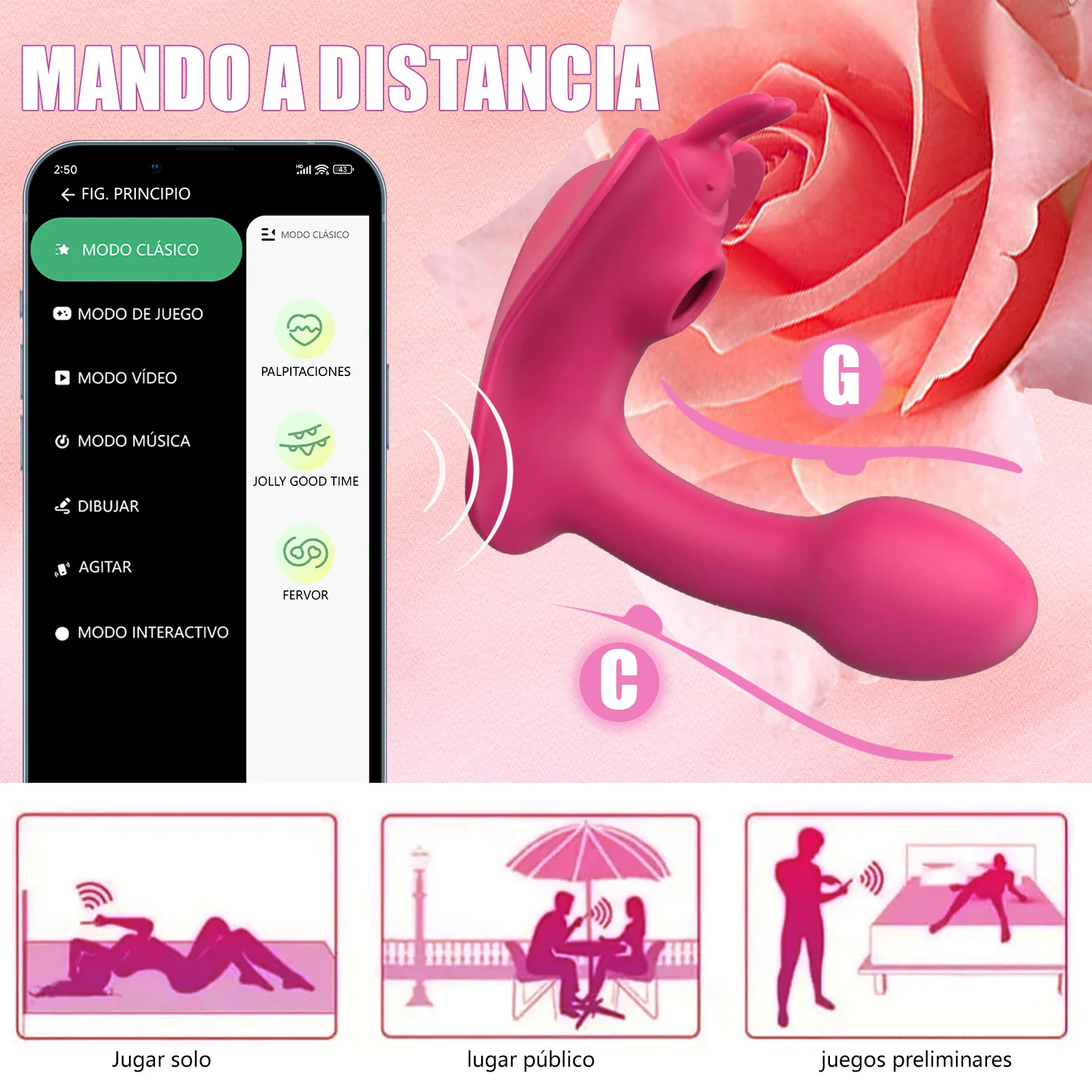 Vibrador Sucking Butterfly Plug App - Image 4